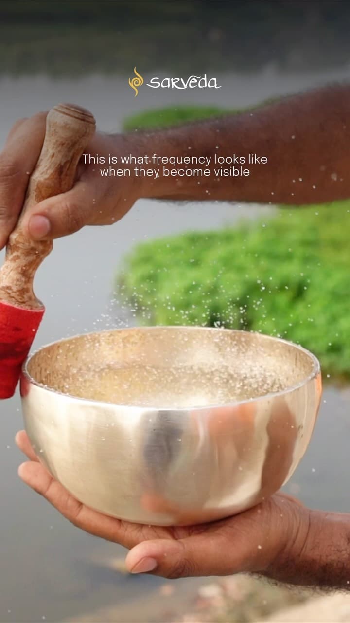 Frequency made visible — singing bowl cymatics reel