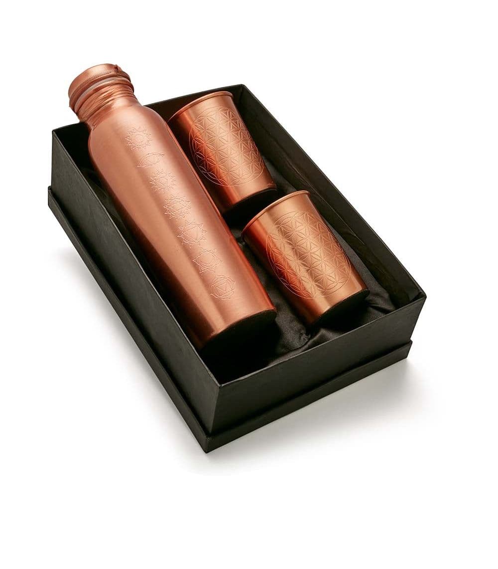 Copper Bottle Gift Set - 7 Chakra