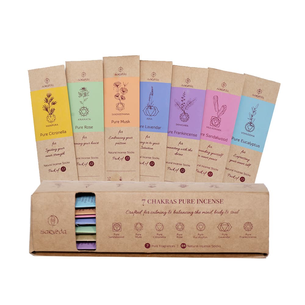 7 Chakras Mystical Incense Sticks Set