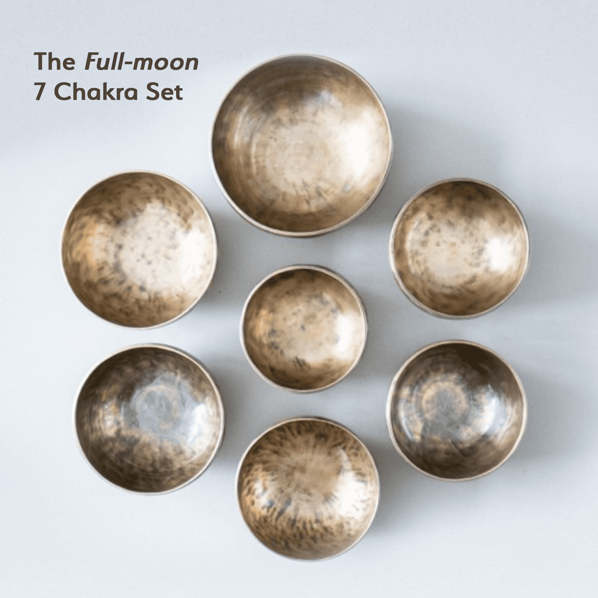 Handcrafted Set of 7 Bowls for Sound Therapy