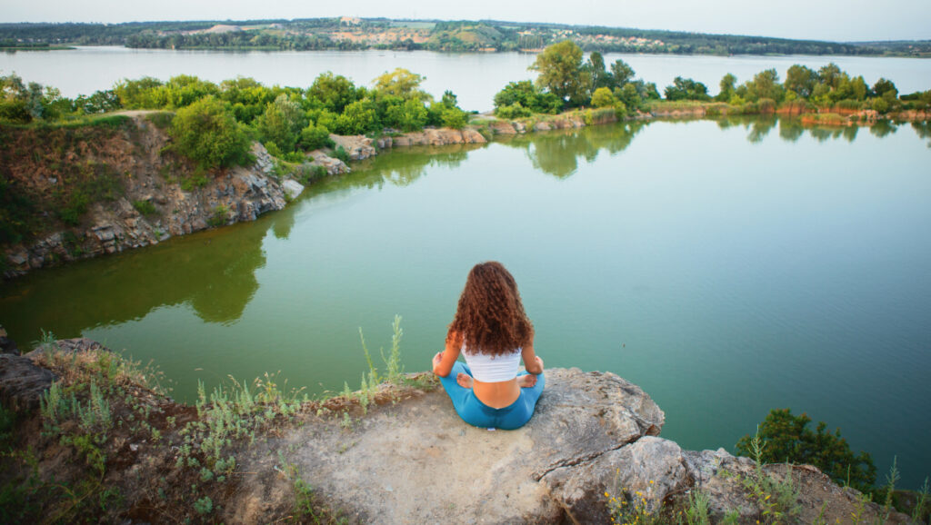 Woman near Lake